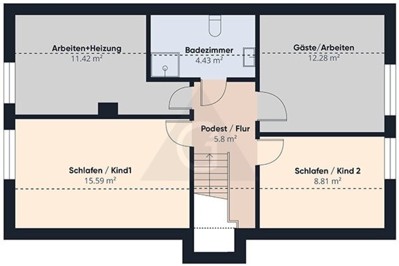 Grundriss Obergeschoß